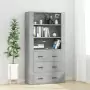 Credenza Grigio Cemento in Legno Multistrato