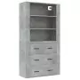 Credenza Grigio Cemento in Legno Multistrato