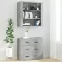 Credenza Grigio Cemento in Legno Multistrato