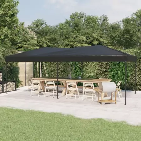 Tenda per Feste Pieghevole Antracite 3x6 m