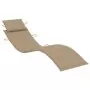 Cuscino per Lettino Prendisole Beige 186x58x3 cm