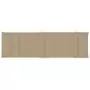 Cuscino per Lettino Prendisole Beige 186x58x3 cm