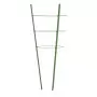 Supporti Piante da Giardino con 3 Anelli 5pz Verde 60cm Acciaio