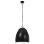 Lampada a Sospensione Industriale 25 W Nera Rotonda 42 cm E27