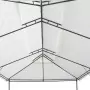 Gazebo con Tende 600x298x270 cm Bianco 180g/m²