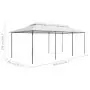 Gazebo con Tende 600x298x270 cm Bianco 180g/m²