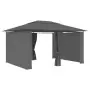 Gazebo da Giardino con Tende 4x3 m Antracite