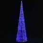 Piramide Decorativa Cono di Luce LED Acrilico Blu 120 cm