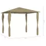 Gazebo con Montanti Rivestiti 3x3x2,6 m Talpa 160 g/m²