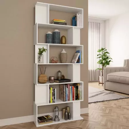 Libreria/Divisorio Bianco 80x24x192 cm in Truciolato