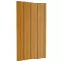 Pannelli da Tetto 12 pz Acciaio Zincato Legno Chiaro 80x45 cm