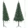 Albero di Natale Artificiale ad Angolo con Supporto Verde 120 cm PVC