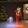 Figura Natalizia di Maria e Giuseppe con 264 LED 40x55&38x100cm