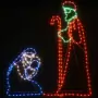 Figura Natalizia di Maria e Giuseppe con 264 LED 40x55&38x100cm