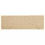 Tappeti Adesivi Scale Aspetto Sisal 15 pz 65x25 cm Beige Chiaro