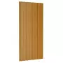 Pannelli da Tetto 12 pz Acciaio Zincato Legno Chiaro 100x45 cm