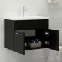 Set Mobili da Bagno Nero in Truciolato