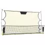 Rete Rimbalzante da Calcio Nera Gialla 183x85x120cm Poliestere