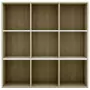 Libreria Bianco e Rovere Sonoma 98x30x98 cm in Truciolato