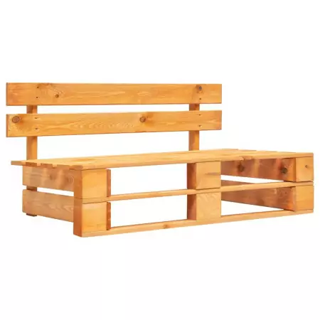 Panca da Giardino con Pallet in Legno Marrone Miele