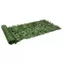 Paravento da Balcone con Foglie Verde Scuro 400x100 cm