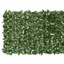 Paravento da Balcone con Foglie Verde Scuro 500x100 cm