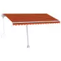 Tenda Automatica Sensore Vento LED 400x300 cm Arancio Marrone