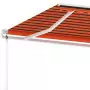 Tenda Automatica Sensore Vento LED 400x300 cm Arancio Marrone