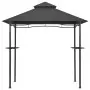 Gazebo per Barbecue 240x150x255 cm Antracite in Acciaio