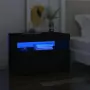 Mobili Porta TV con Luci LED 2 pz Neri 60x35x40 cm