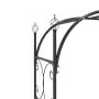 Arco da Giardino con Cancello Nero 108x45x235 cm Acciaio