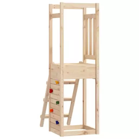 Torre con Scaletta e Arrampicata 53x46,5x169 cm Legno di Pino