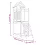 Torre con Scala e Arrampicata 52,5x110,5x214cm Legno di Douglas