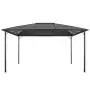 Gazebo con Tetto in Alluminio 4x3x2,6 m Nero