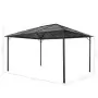 Gazebo con Tetto in Alluminio 4x3x2,6 m Nero