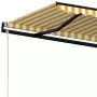 Tenda da Sole Retrattile Automatica 450x300 cm Gialla e Bianca