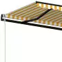 Tenda da Sole Retrattile Automatica 450x350 cm Gialla e Bianca