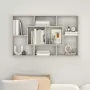 Mensola a Muro Grigio Cemento 85x16x52,5cm in Legno Multistrato