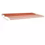 Tenda da Sole Retrattile Manuale LED 600x350 cm Arancio Marrone