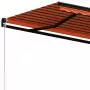 Tenda da Sole Retrattile Manuale 450x350 cm Arancione e Marrone