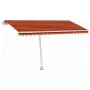 Tenda da Sole Retrattile Manuale LED 450x350 cm Arancio Marrone