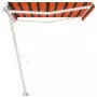 Tenda da Sole Retrattile Manuale LED 450x350 cm Arancio Marrone