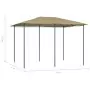 Gazebo 3x4x2,6 m Grigio Talpa 160 g/m²