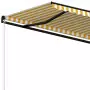 Tenda da Sole Retrattile Automatica 350x250cm Gialla e Bianca