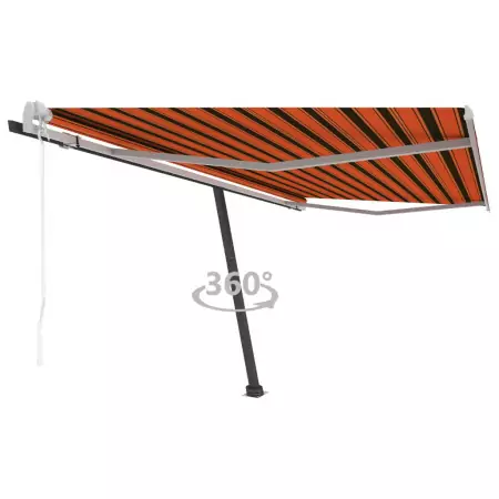 Tenda da Sole Autoportante Automatica 450x350cm Arancio Marrone