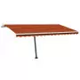 Tenda da Sole Autoportante Automatica 450x350cm Arancio Marrone