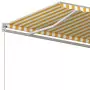 Tenda da Sole Retrattile Manuale 450x350 cm Gialla e Bianca