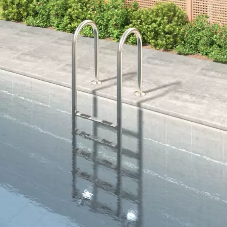 Scala per Piscina 54x38x211 cm Acciaio Inox 304