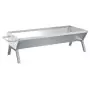 Vassoio per Barbecue Argento 118x42x30,5 cm Acciaio Inox