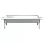 Vassoio per Barbecue Argento 118x42x30,5 cm Acciaio Inox